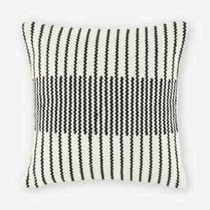 Caixa Woven Cushion, 45 x 45cm, Black & Off White