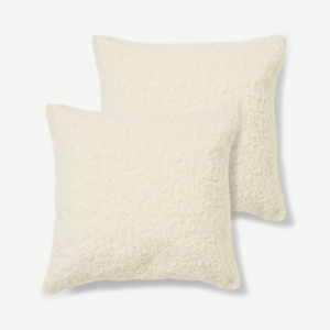 Mirny Set of 2 Boucle Cushions, 45 x 45cm, Off-White