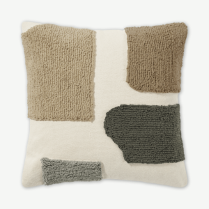 Mosie Tufted Cotton Cushion, 45 x 45cm, Natural