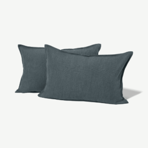 Elena Set of 2 Cushions, 40 x 60 cm, Denim Blue