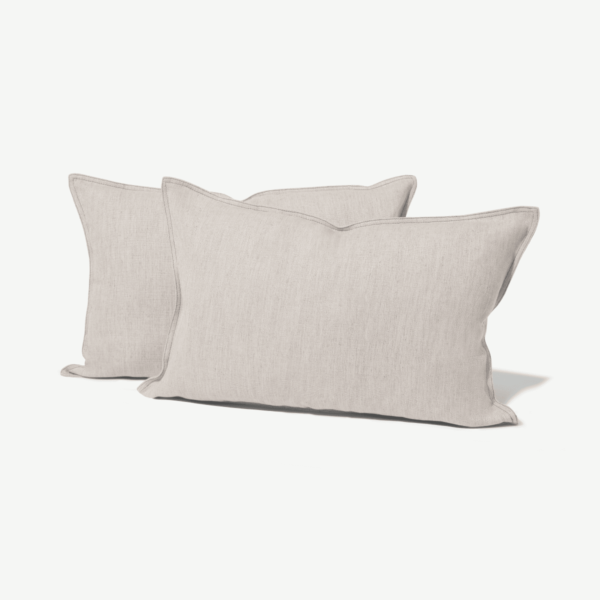 Elena Set of 2 Cushions, 40 x 60 cm, Natural