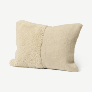 Bebeto Wool Cushion, 40 x 55cm, Ecru