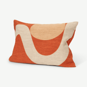 Asa Linen Blend Cushion, 35 x 50 cm, Copper Orange