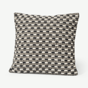 Mac Wool & Cotton Blend Cushion, 45 x 45 cm, Black & White