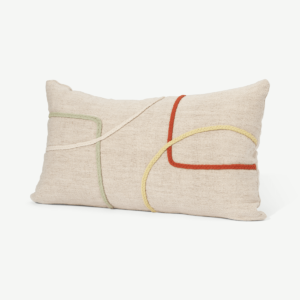 Nyle Cotton & Linen Blend Cushion, 40 x 55 cm, Multi