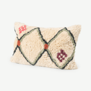 Kirstin Cotton Berber-Style Cushion, 35 x 55 cm, Multi
